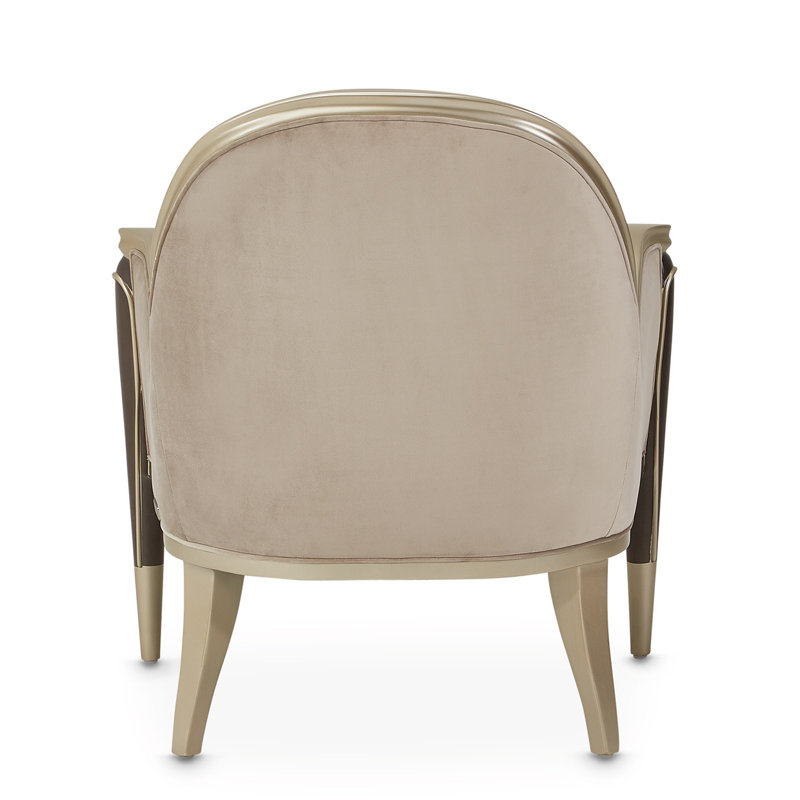 Villa Cherie 31'' Wide Armchair, Porcini Velvet