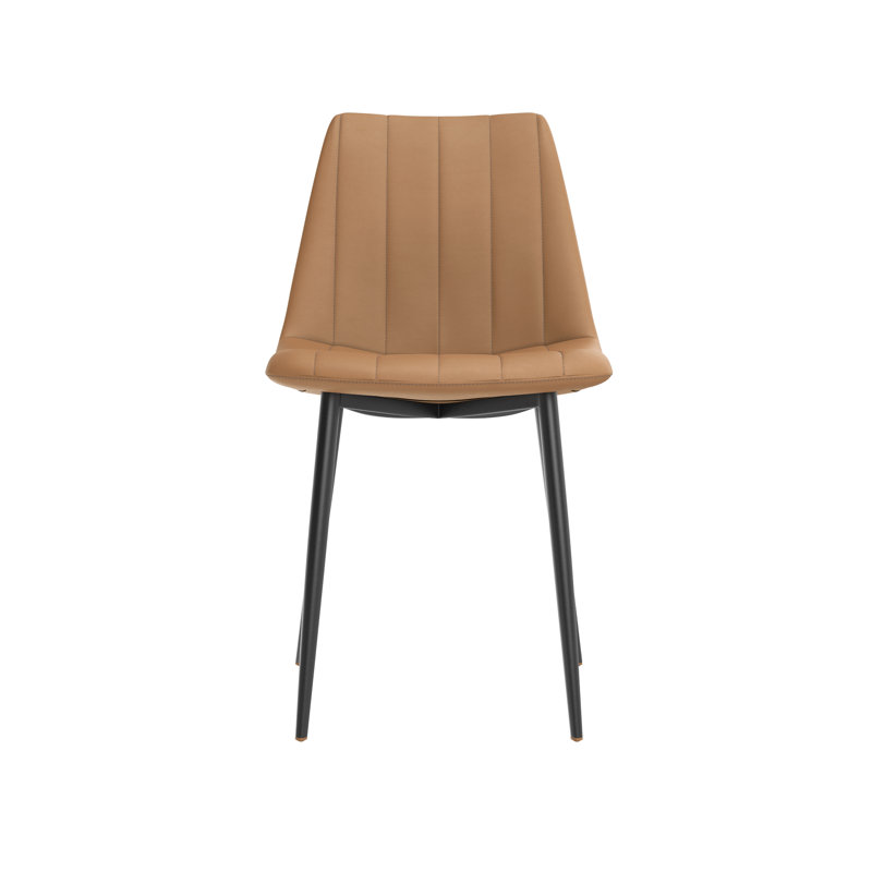 Upholstered Dining Chair, Gray, Black