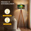 Lampe sur pied à trépied PeeNoke Forest Path Glowing Flowers Magical Woodland Light Fantasy Nature