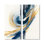 «Blue and Gold Swirl Abstract», art mural abstrait sur toile spirales abstraites, art mural encadré abstrait bleu 2 pièces