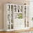 Wilma White Book Cabinet Storage Bookcase, 5-Tier Modern Bookshelves With 3 Large Drawer And Glass Door(2C+D)