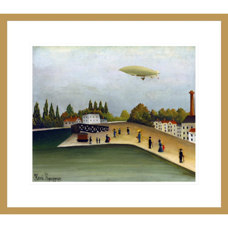 Quai d'Ivry par Henri Rousseau, impression giclée sur cadre, H 17,75 po x l 20,17 po