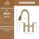 Sleek 2-Handle Bridge Kitchen Faucet with Three Function Pull-Down Sprayhead 1.8 GPM