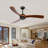 Wood Ceiling Fan No Light With Remote Control, Low Profile Ceiling Fan Without Light,Noiseless Reversible Dc Motor With Timer