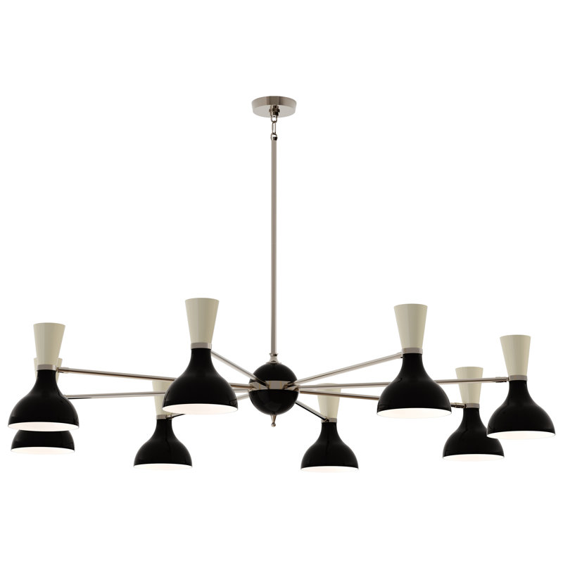 Lustre Clare Light, Blanc, Argent argent, H 56,25 po x l 57 po x P 15 po