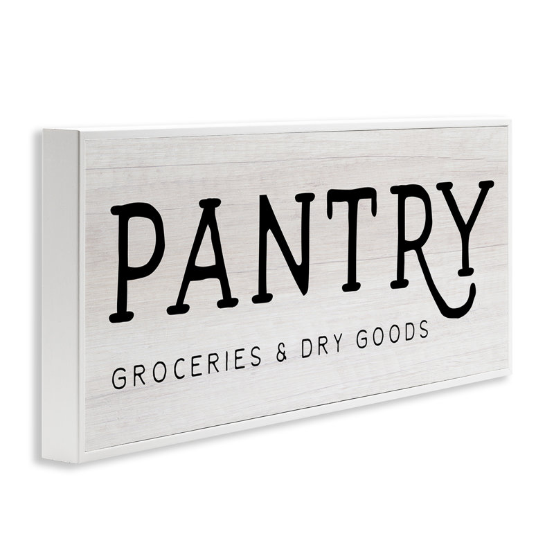 «Rustic Pantry Griceries», art de la giclée blanche encadrée par Daphne Polselli, H 10 po x l 24 po