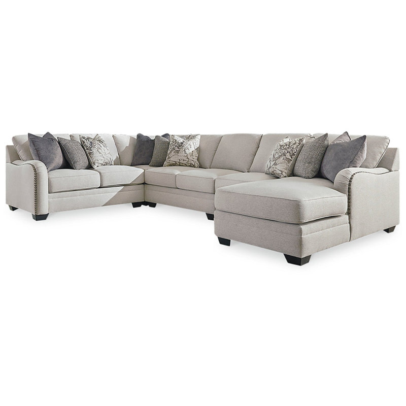 Canapé modulaire 4 pièces avec méridienne Davyn, Orienté à droite, H 38 po x l 127 po x P 97 po
