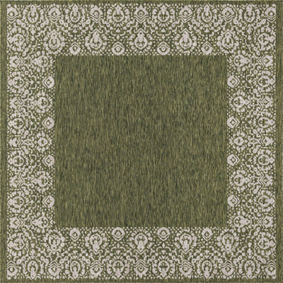 Outdoor Divine Area Rug Forest Color