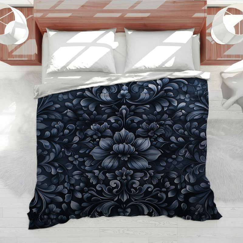 Brocade Bedding Floral Duvet Cover Traditional, Twin Duvet Cover