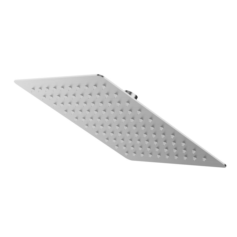 10-inch Single-Spray Square Rain Shower Head, Brushed Nickel