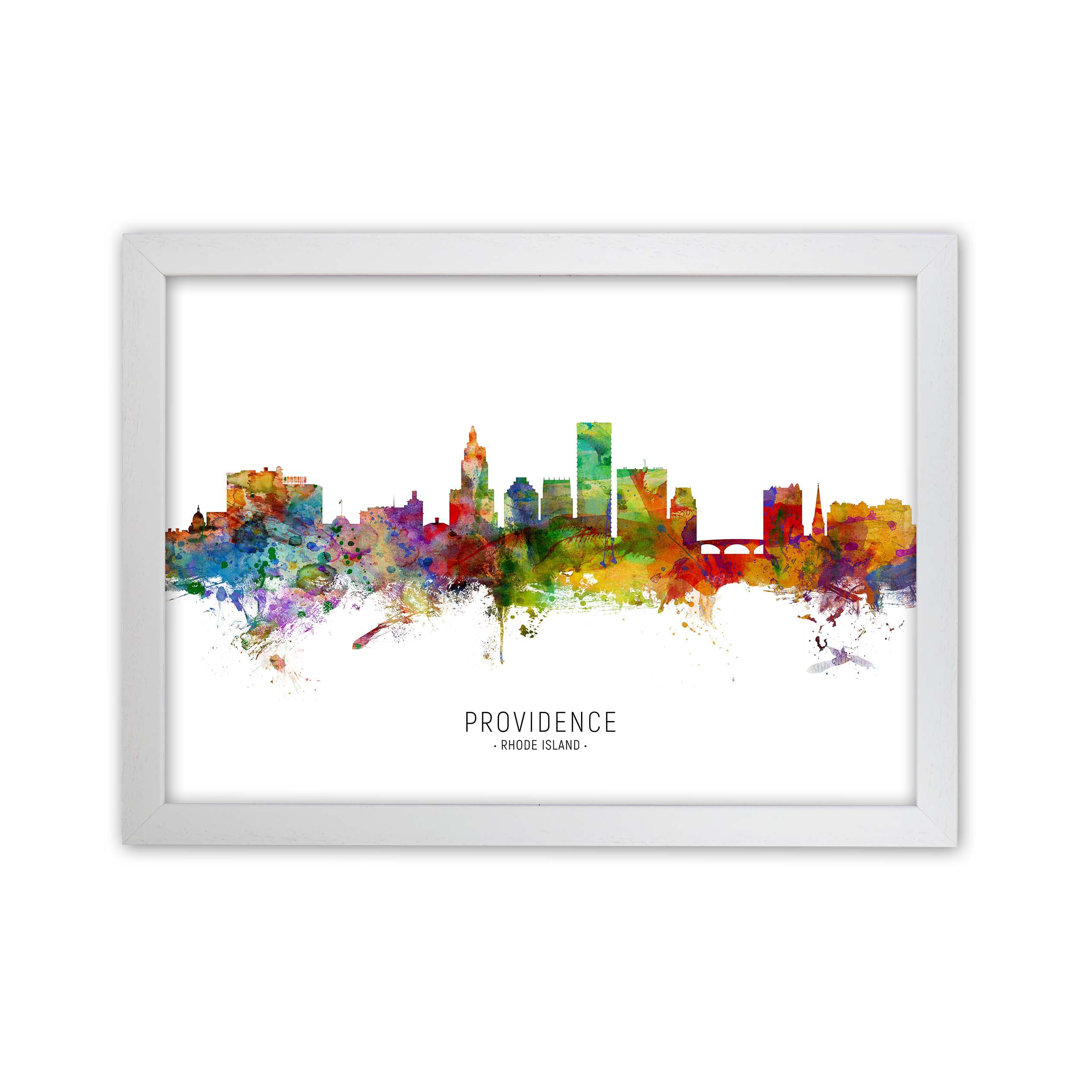 Providence Rhode Island Skyline by Michael Tompsett - Print