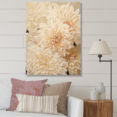 " Minimalism Mums In Beige And Muted Color II "