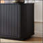Meuble télé avec buffet à motif ondulé et armoire à rayures verticales en bois pour cuisine / chambre à coucher / vestibule.