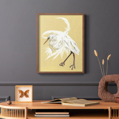 Heron Plumage VI, reproduction encadrée - bois massif