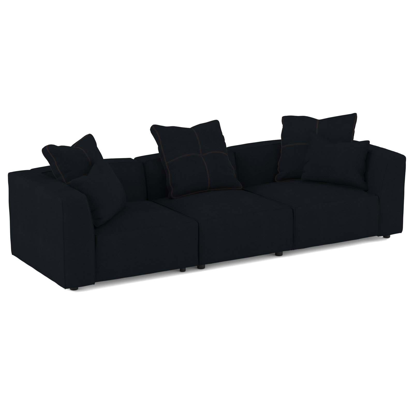 Del Modular Upholstered Sectional, Bella Ink Polyester