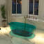 Baignoire de trempage autoportante en résine semi-transparente 67 po x 30 po Marfa-102880180