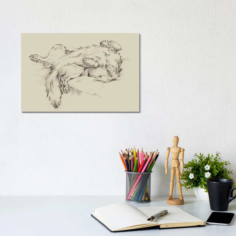 Dog Tired II by Ethan Harper - Wrapped Canvas Print, 20.32 cm H x 30.48 cm W