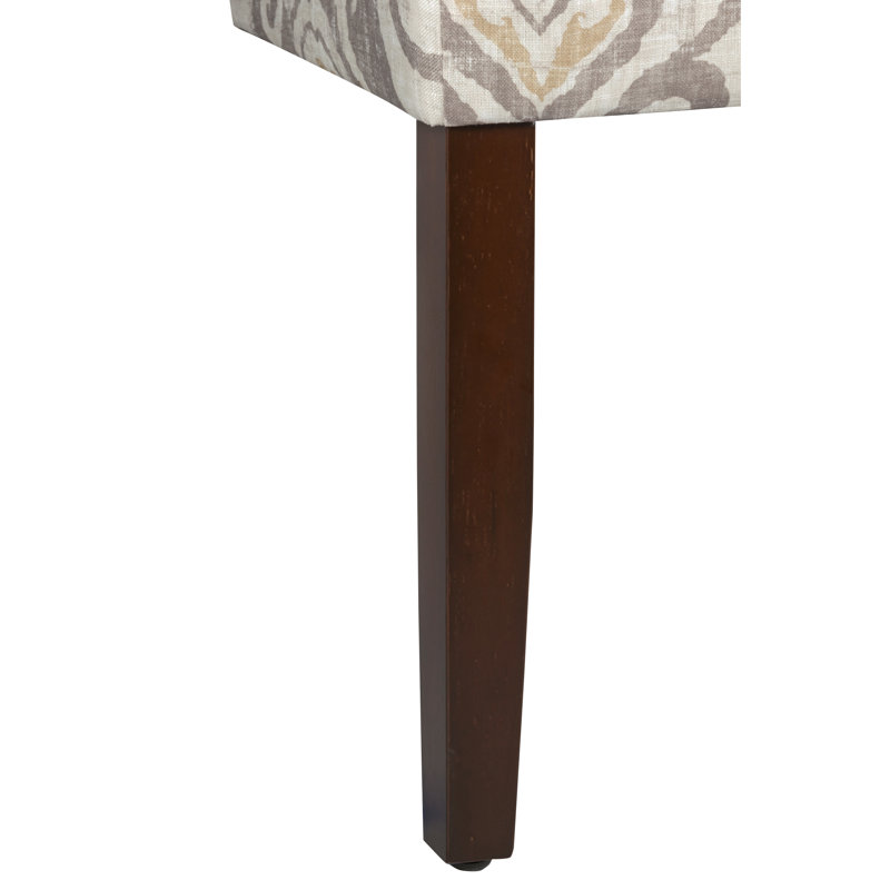 Neena Upholstered Parsons Dining Chairs, Taupe-Tan/Cocoa