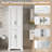 70.8" Freestanding Bathroom Cabinet With Center Drawer, Wood Storage Bathroom Cabinet With 4 Doors