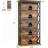 6-Tier Industrial Brown & Black Bookshelf
