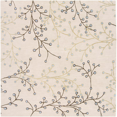 Elsberry Floral Handmade Tufted Wool Area Rug