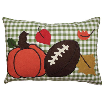 F Fall Football Pillow 14X20