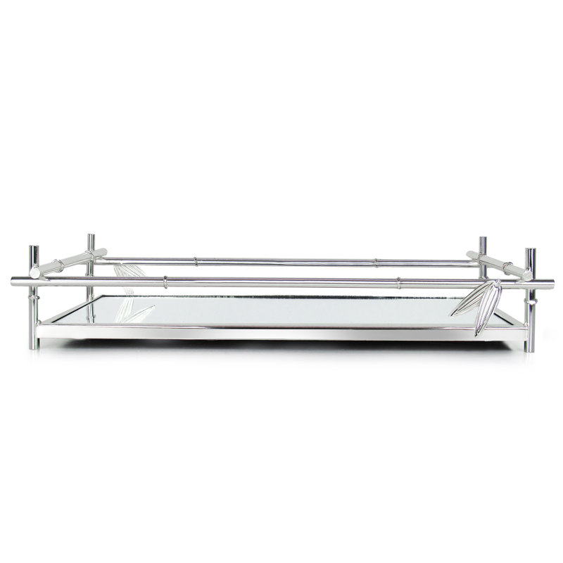 Plateau Wyanet, H 3 po x l 10,25 po x P 15 po, Argent