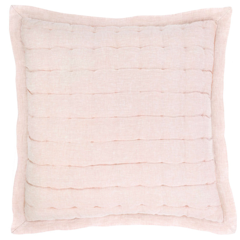 Lush Linen Puff Sham, Euro, Slipper Pink