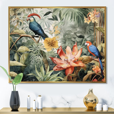 Perroquet au paradis II - Art encadré