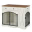 Mobilier de cage pour chien avec mangeoire amovible