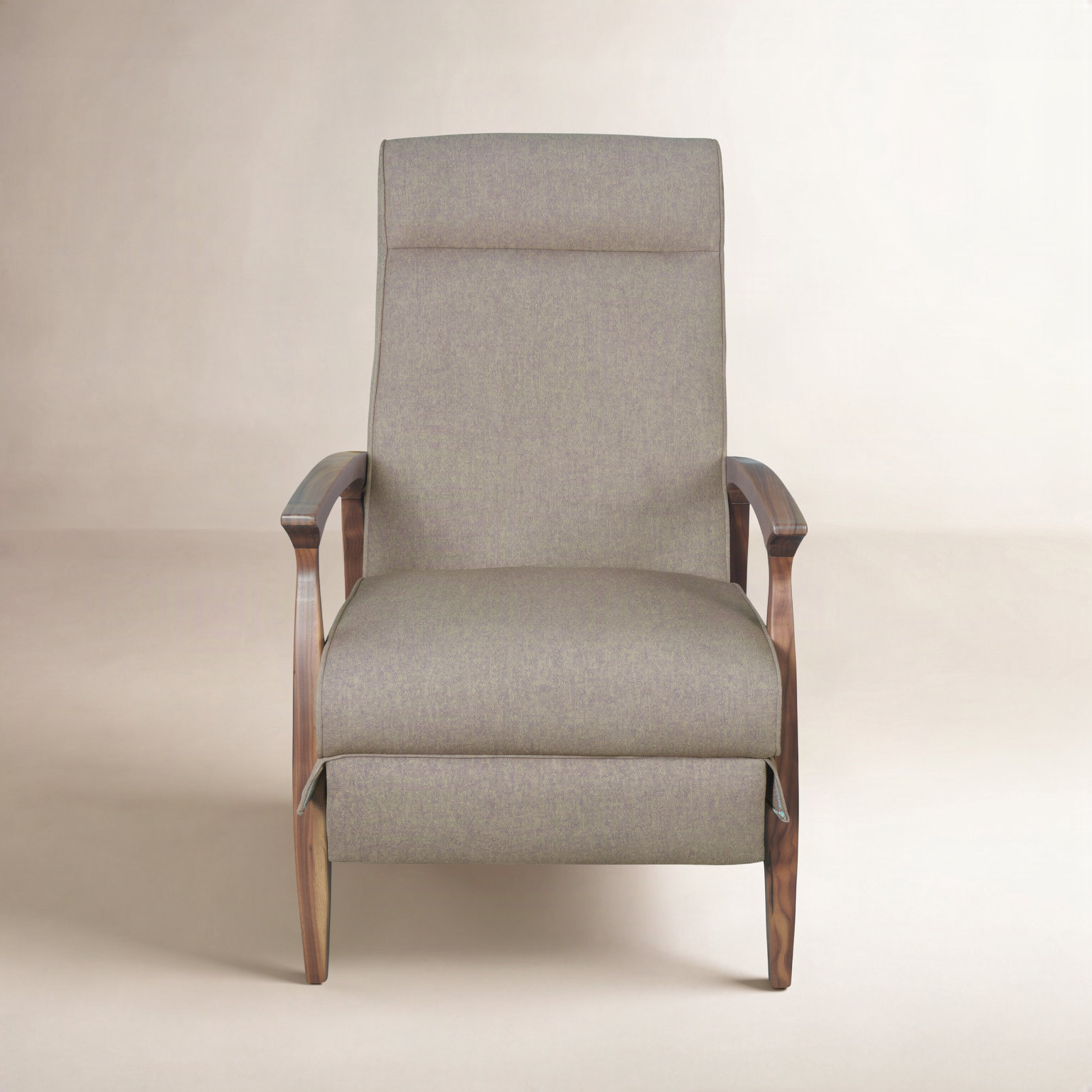 Piedmont 26" Manual Recliner, Gray, Walnut Wood