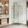 Monteray 34" W x 34" D x 73" H Hinged Frameless Shower Enclosure with 3/8  Clear Glass