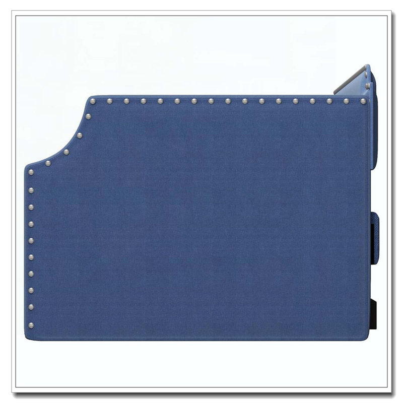 Upholstered Daybed with Trundle, Blue