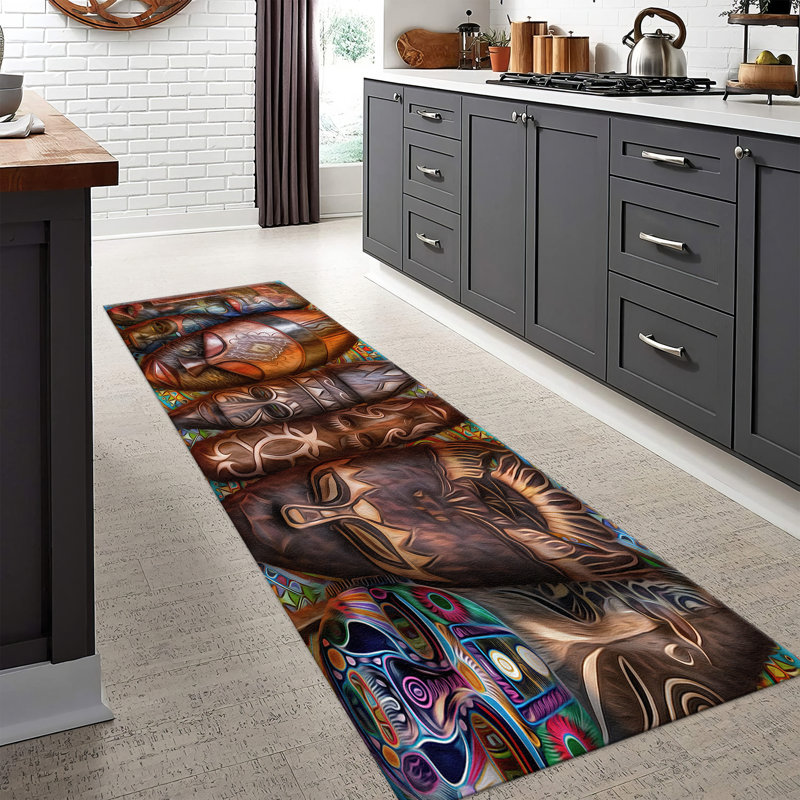 Modern Print Soft Pile Rug Featuring Vibrant Abstract Design Perfect for Adding a Pop of Color to Any Living Space
