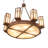 16 - Light Dimmable Wagon Wheel Chandelier