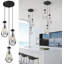 Lustre suspendu réglable en forme de goutte (ampoules incluses)