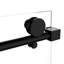 Porte de douche simple coulissante noire matte à fermeture en douceur de 60 po de largeur et de 76 po de hauteur avec verre trempé transparent de 5/16 po (8 mm), quincaillerie en acier inoxydable rouille, revêtement imperméable, tampon pour un mouvement silencieux dans la salle de bain