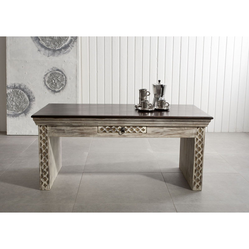 Castle-Antik Solid Wood Four Leg Coffee Table with Storage