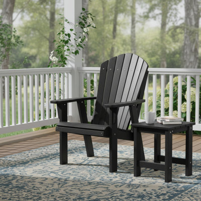 Black Polywood Adirondack Chair