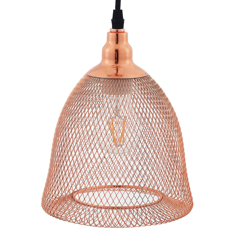 Luminaire suspendu en forme de cloche en or rose Glimmer par Modway