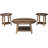 Rustic 3-Piece Multi-Color Plank Table Set: Coffee Table And 2 End Tables For Small Spaces