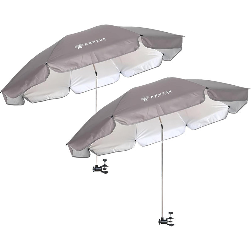 Parasol avec pince universelle et réglable, Gris