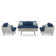 Ehrenfried 4 - Person Patio Conversation Sets with Sunbrella® Cushions