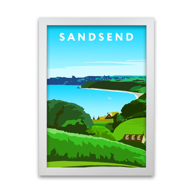 Sansend North Yorkshire by Richard O'Neill - Print, White Framed, 84.1cm H x 59.4cm W x 3cm D