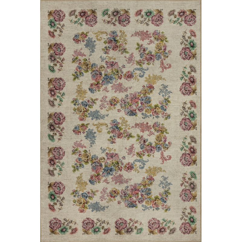 Tapis en chenille moderne Florart, Rectangle 7 pi 7 po x 10 pi 10 po