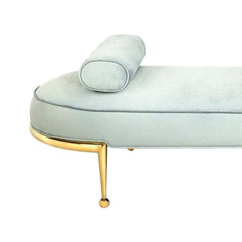 Repose-canapé en acier inoxydable, H 16,54 po x l 59,06 po x P 19,69 po