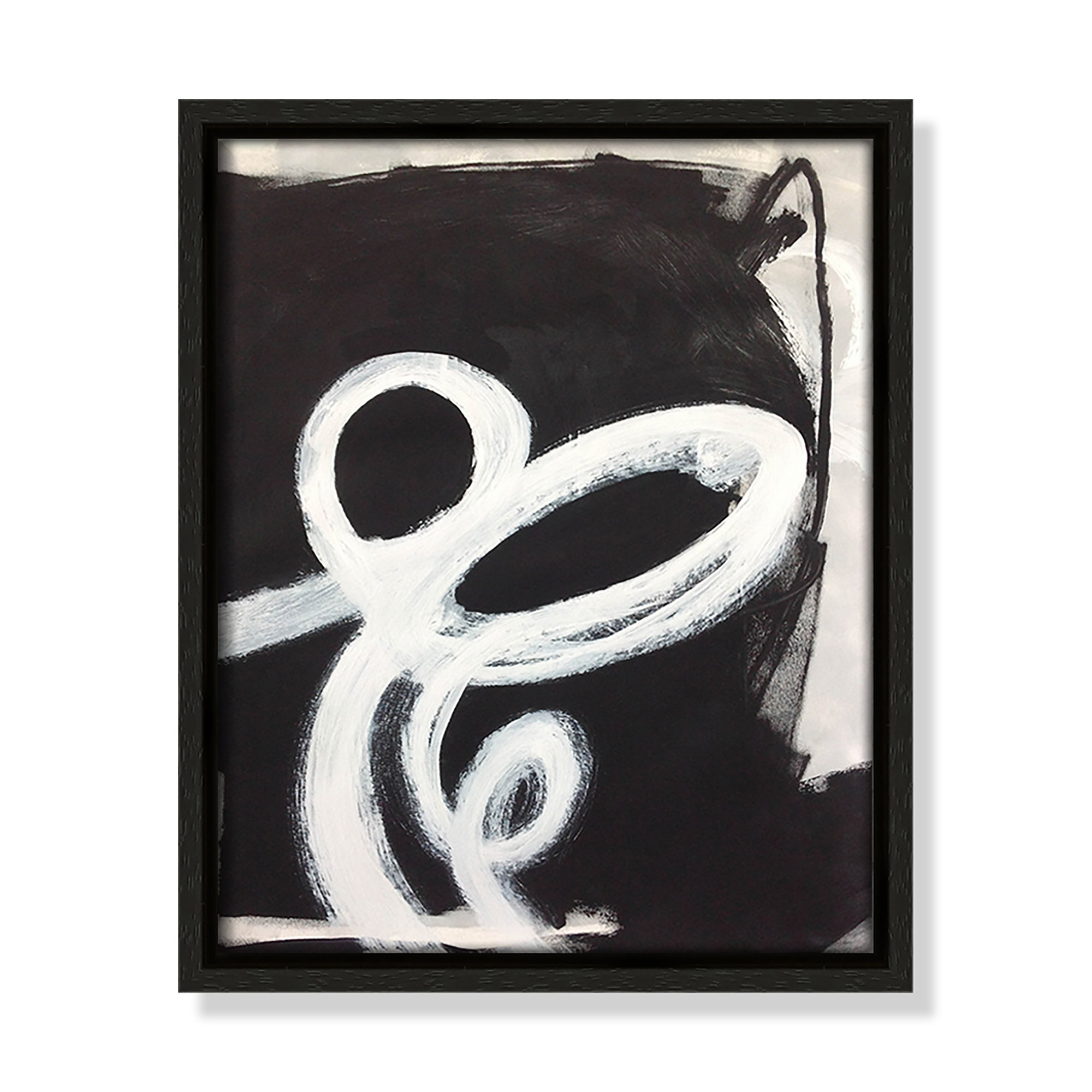 Ansonia Swirly Swirls II Print by , No Mat, Espresso Floater Framed, 11.5" H x 9.5" W x 2" D