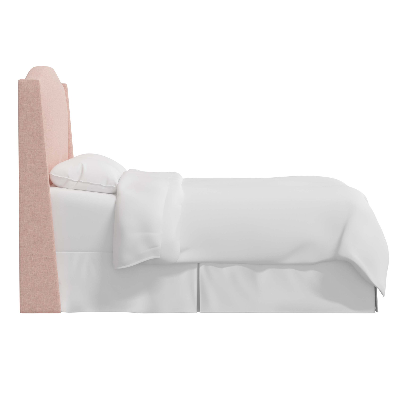 Byrd Cotton Headboard, Zuma Rosequartz Textured Linen, Full