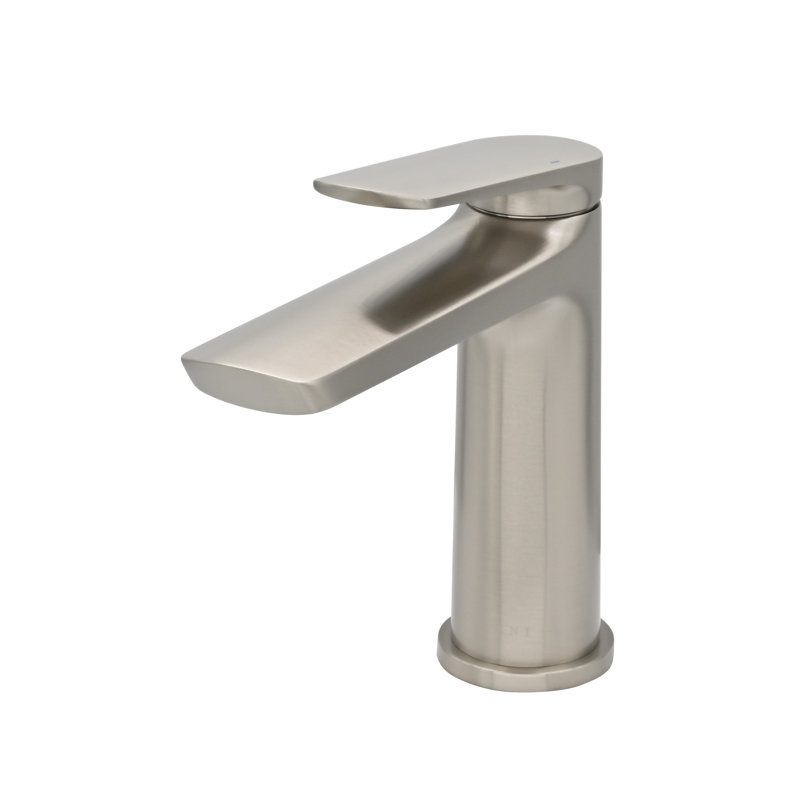 Single-Hole Single-handle Bathroom Faucet with Drain Assembly, Brushed Nickel
