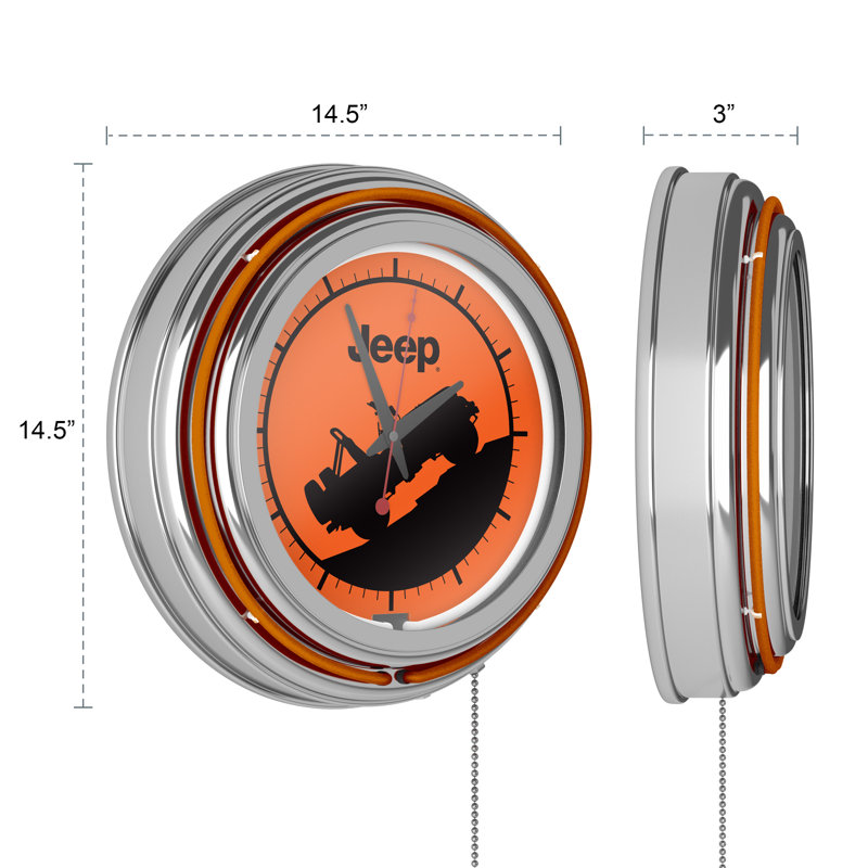 Horloge murale en métal, Orange